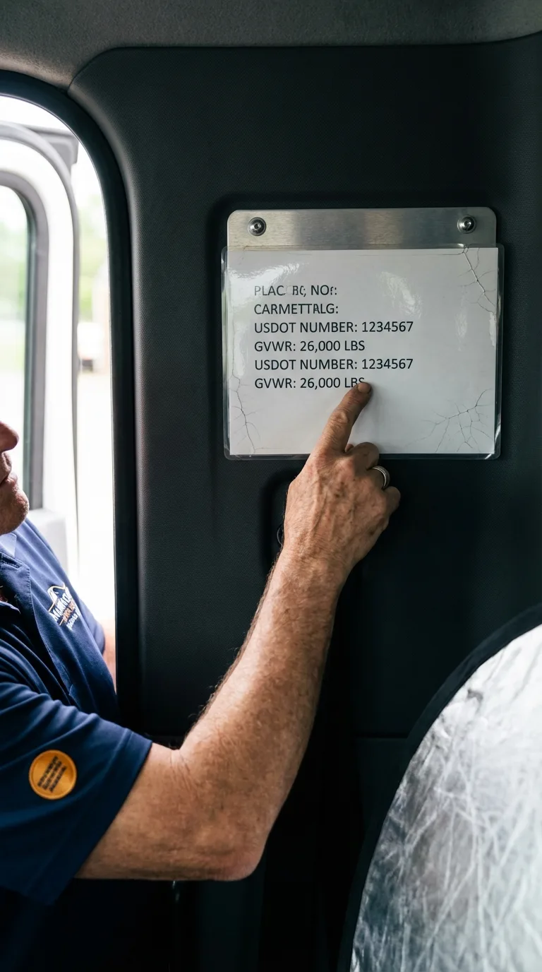 USDOT licensing placard verification in Lake City